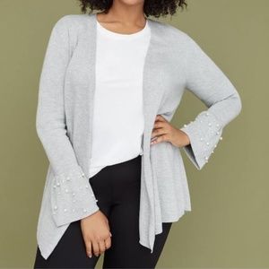 Lane Bryant Women's Faux Pearl Bell-Cuff Overpiece